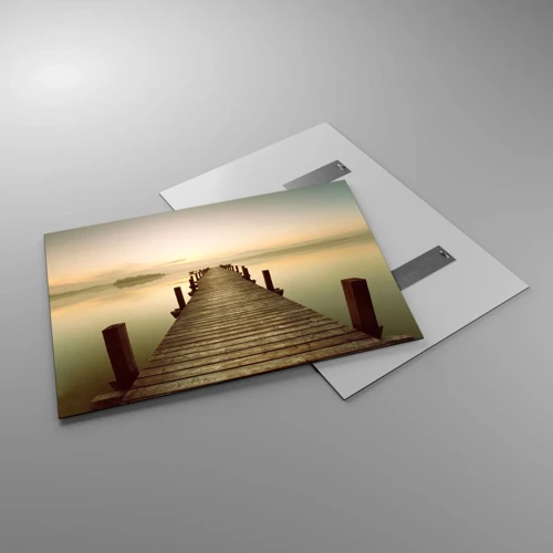 Glasbild - Bild auf glas - Tagesanbruch, Morgendämmerung, Licht - 100x70 cm