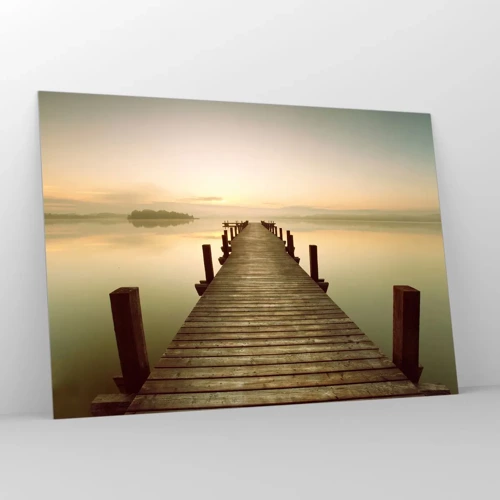 Glasbild - Bild auf glas - Tagesanbruch, Morgendämmerung, Licht - 100x70 cm