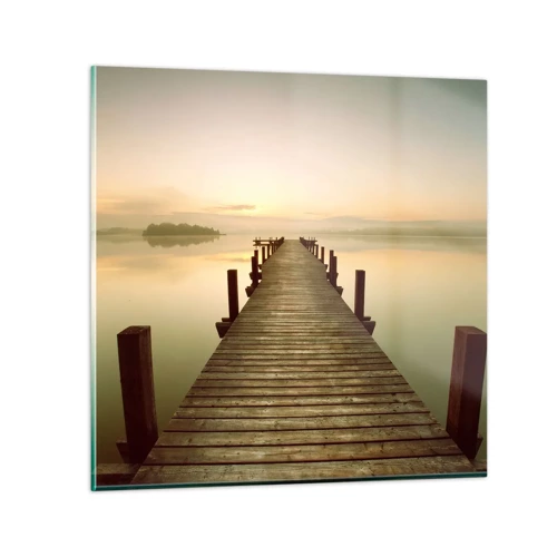 Glasbild - Bild auf glas - Tagesanbruch, Morgendämmerung, Licht - 40x40 cm