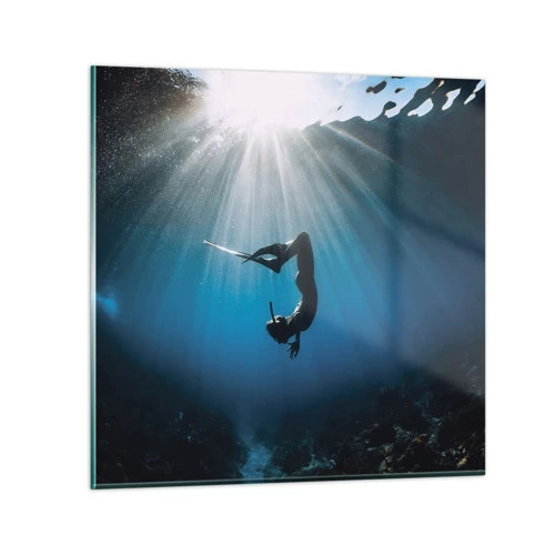 Glasbild - Bild auf glas - Tanz unter Wasser - 30x30 cm