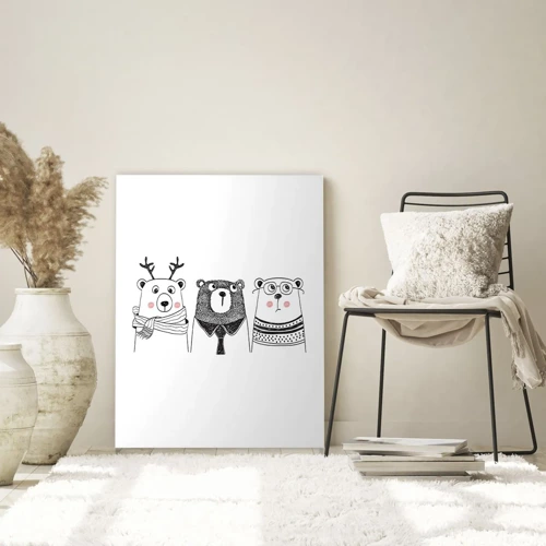 Glasbild - Bild auf glas - Teddybär, Teddybär und Bär - 50x70 cm