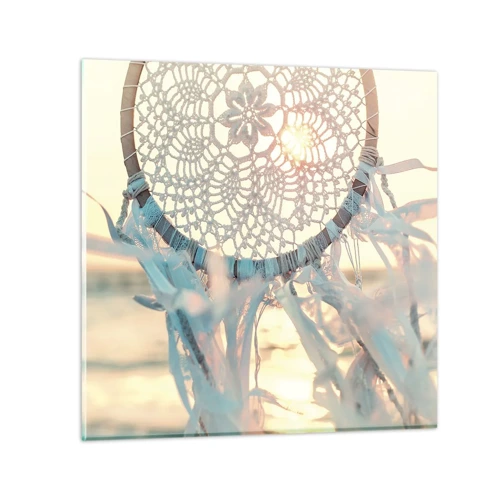 Glasbild - Bild auf glas - Totem aus Spitze - 30x30 cm