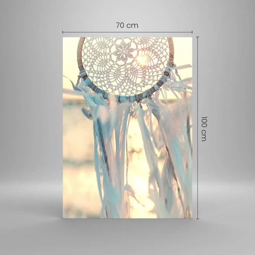 Glasbild - Bild auf glas - Totem aus Spitze - 70x100 cm