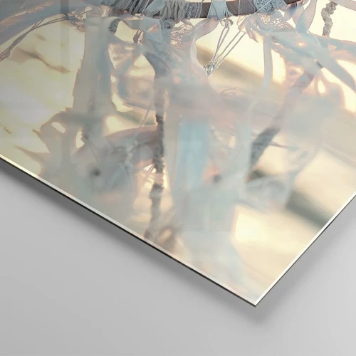 Glasbild - Bild auf glas - Totem aus Spitze - 70x70 cm