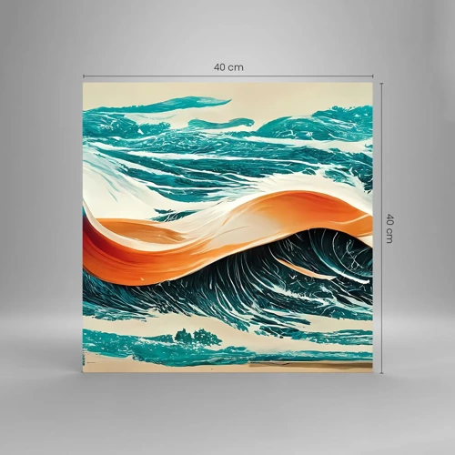 Glasbild - Bild auf glas - Traum eines Surfers - 40x40 cm