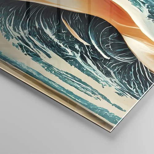 Glasbild - Bild auf glas - Traum eines Surfers - 40x40 cm