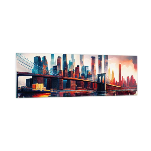 Glasbild - Bild auf glas - Traumhaftes New York - 160x50 cm