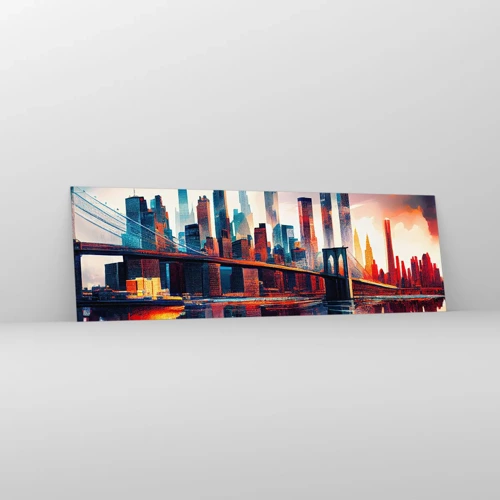 Glasbild - Bild auf glas - Traumhaftes New York - 160x50 cm