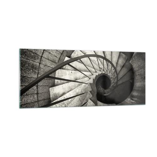 Glasbild - Bild auf glas - Treppe hoch, Treppe runter - 100x40 cm