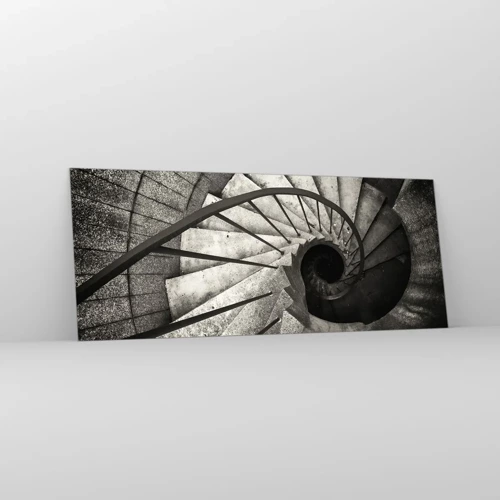 Glasbild - Bild auf glas - Treppe hoch, Treppe runter - 100x40 cm