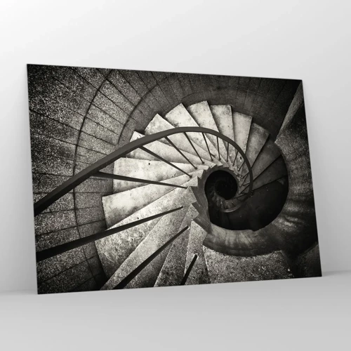 Glasbild - Bild auf glas - Treppe hoch, Treppe runter - 100x70 cm