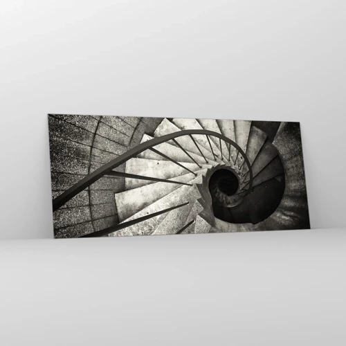 Glasbild - Bild auf glas - Treppe hoch, Treppe runter - 120x50 cm