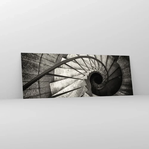 Glasbild - Bild auf glas - Treppe hoch, Treppe runter - 140x50 cm