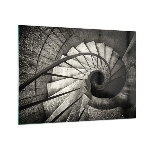 Glasbild - Bild auf glas - Treppe hoch, Treppe runter - 70x50 cm