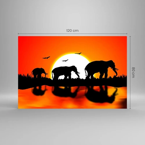 Glasbild - Bild auf glas - Und abends einen kleinen Drink trinken - 120x80 cm