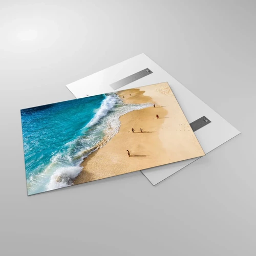 Glasbild - Bild auf glas - Und dann die Sonne, der Strand… - 120x80 cm