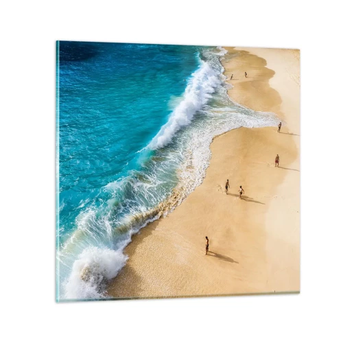Glasbild - Bild auf glas - Und dann die Sonne, der Strand… - 40x40 cm