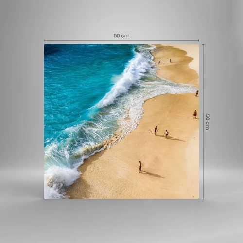 Glasbild - Bild auf glas - Und dann die Sonne, der Strand… - 50x50 cm