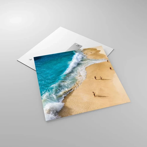 Glasbild - Bild auf glas - Und dann die Sonne, der Strand… - 60x60 cm