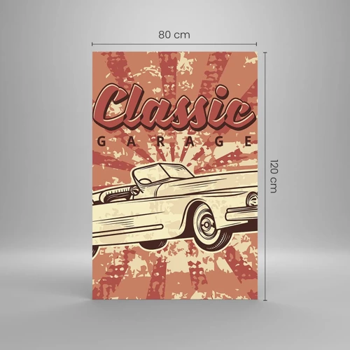 Glasbild - Bild auf glas - Und im Radio, Elvis - 80x120 cm