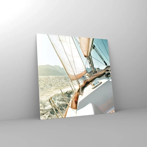 Glasbild - Bild auf glas - Unter vollen Segeln - 70x70 cm
