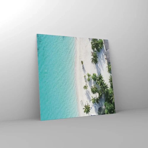 Glasbild - Bild auf glas - Urlaub im Paradies - 30x30 cm