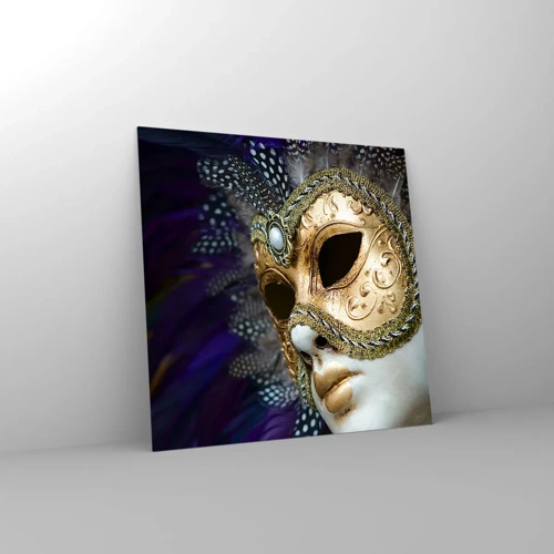 Glasbild - Bild auf glas - Venezianisches Porträt in Gold - 40x40 cm