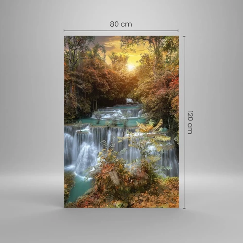 Glasbild - Bild auf glas - Versteckter Schatz des Waldes - 80x120 cm