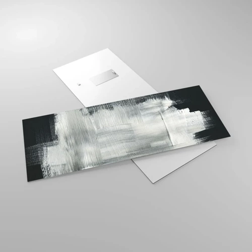 Glasbild - Bild auf glas - Vertikal und horizontal gewebt - 100x40 cm