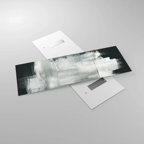 Glasbild - Bild auf glas - Vertikal und horizontal gewebt - 140x50 cm