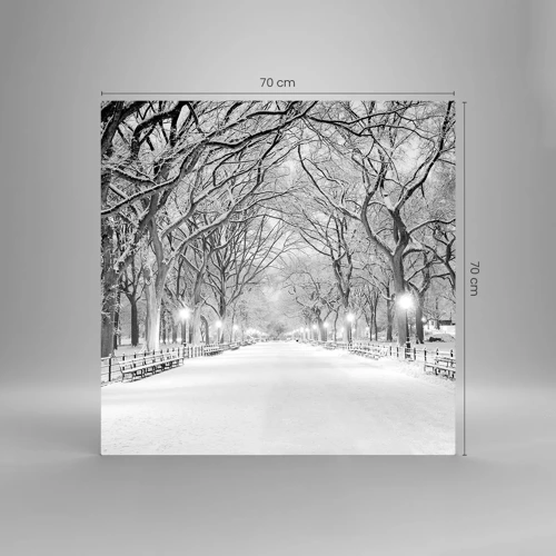 Glasbild - Bild auf glas - Vier Jahreszeiten - Winter - 70x70 cm