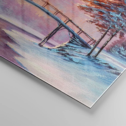 Glasbild - Bild auf glas - Vier Jahreszeiten - Winter - 90x30 cm