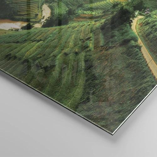 Glasbild - Bild auf glas - Vietnamesisches Tal - 50x50 cm