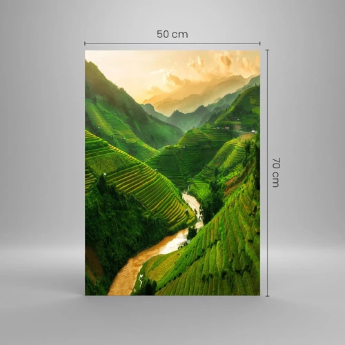 Glasbild - Bild auf glas - Vietnamesisches Tal - 50x70 cm