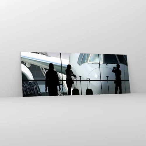 Glasbild - Bild auf glas - Vis a vis am Flughafen - 140x50 cm