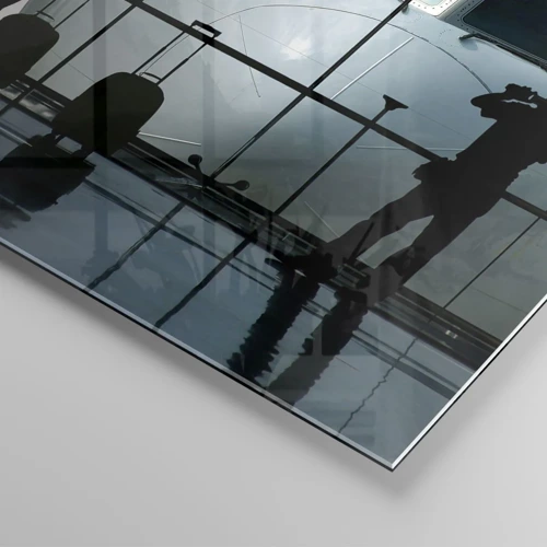 Glasbild - Bild auf glas - Vis a vis am Flughafen - 140x50 cm