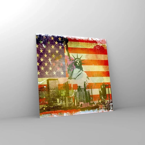 Glasbild - Bild auf glas - Viva Amerika! - 30x30 cm