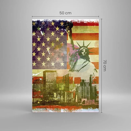 Glasbild - Bild auf glas - Viva Amerika! - 50x70 cm