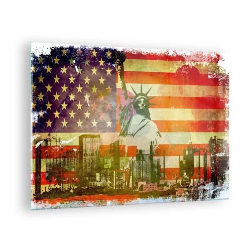 Glasbild - Bild auf glas - Viva Amerika! - 70x50 cm