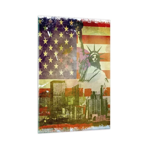 Glasbild - Bild auf glas - Viva Amerika! - 80x120 cm