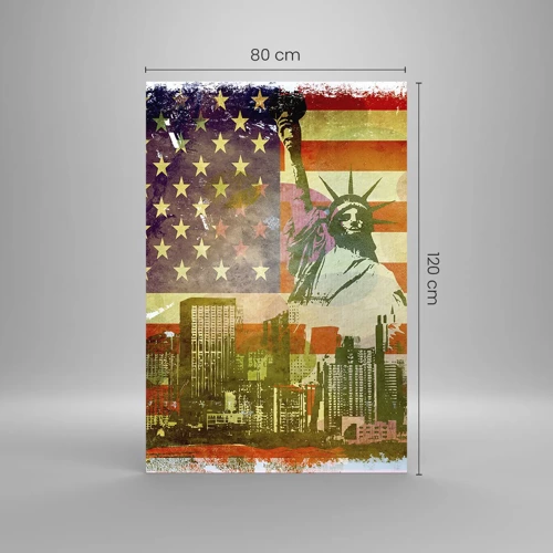 Glasbild - Bild auf glas - Viva Amerika! - 80x120 cm