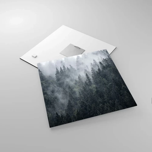 Glasbild - Bild auf glas - Walddämmerung - 30x30 cm