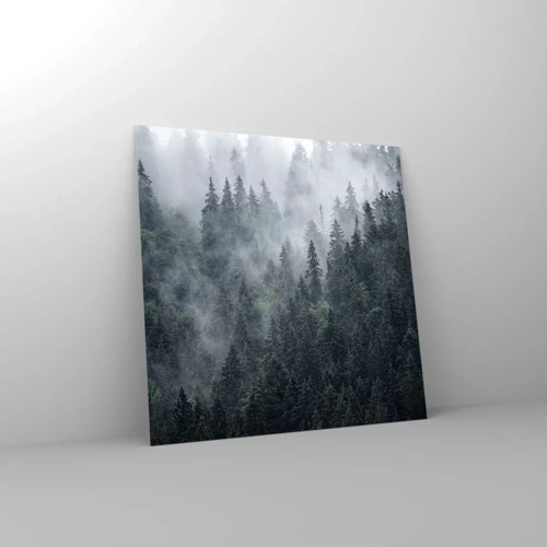 Glasbild - Bild auf glas - Walddämmerung - 30x30 cm