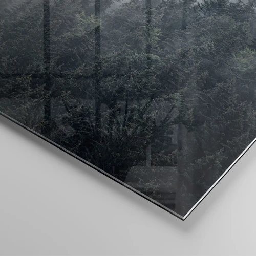 Glasbild - Bild auf glas - Walddämmerung - 50x50 cm