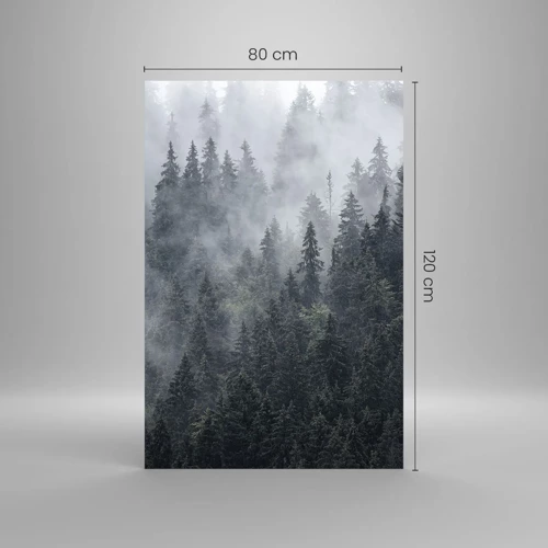 Glasbild - Bild auf glas - Walddämmerung - 80x120 cm
