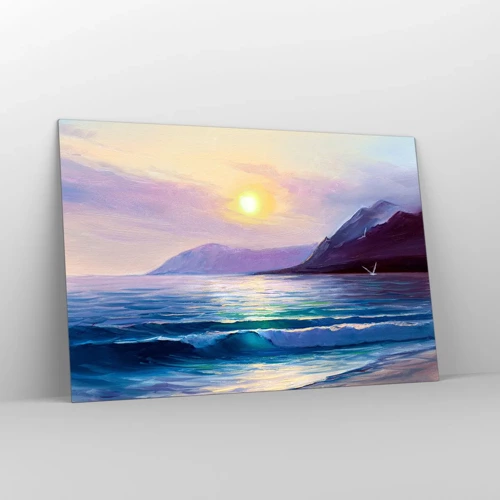 Glasbild - Bild auf glas - Wasser- und Luftkristall - 120x80 cm