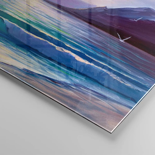 Glasbild - Bild auf glas - Wasser- und Luftkristall - 140x50 cm
