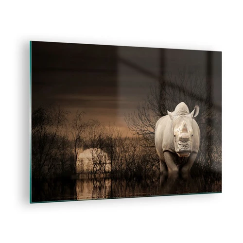 Glasbild - Bild auf glas - Weiß gegen die Natur - 70x50 cm