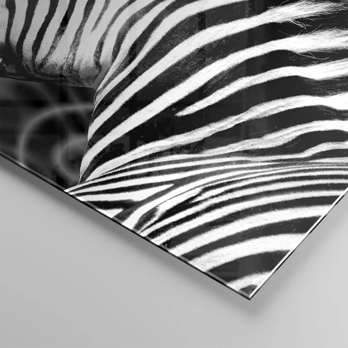 Glasbild - Bild auf glas - Weiß ist weiß und schwarz ist schwarz - 70x100 cm