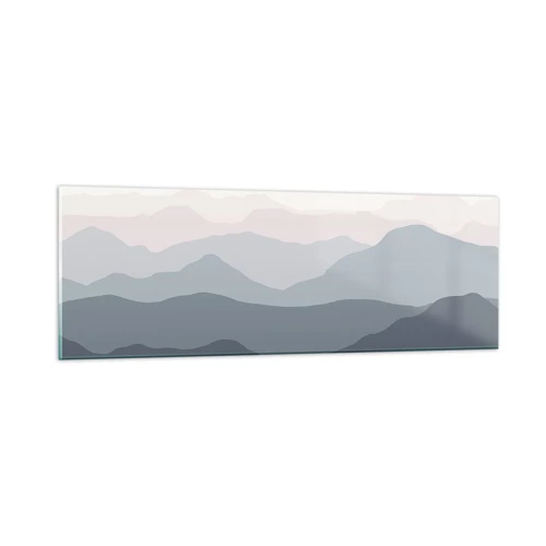 Glasbild - Bild auf glas - Wellen der Berge - 90x30 cm